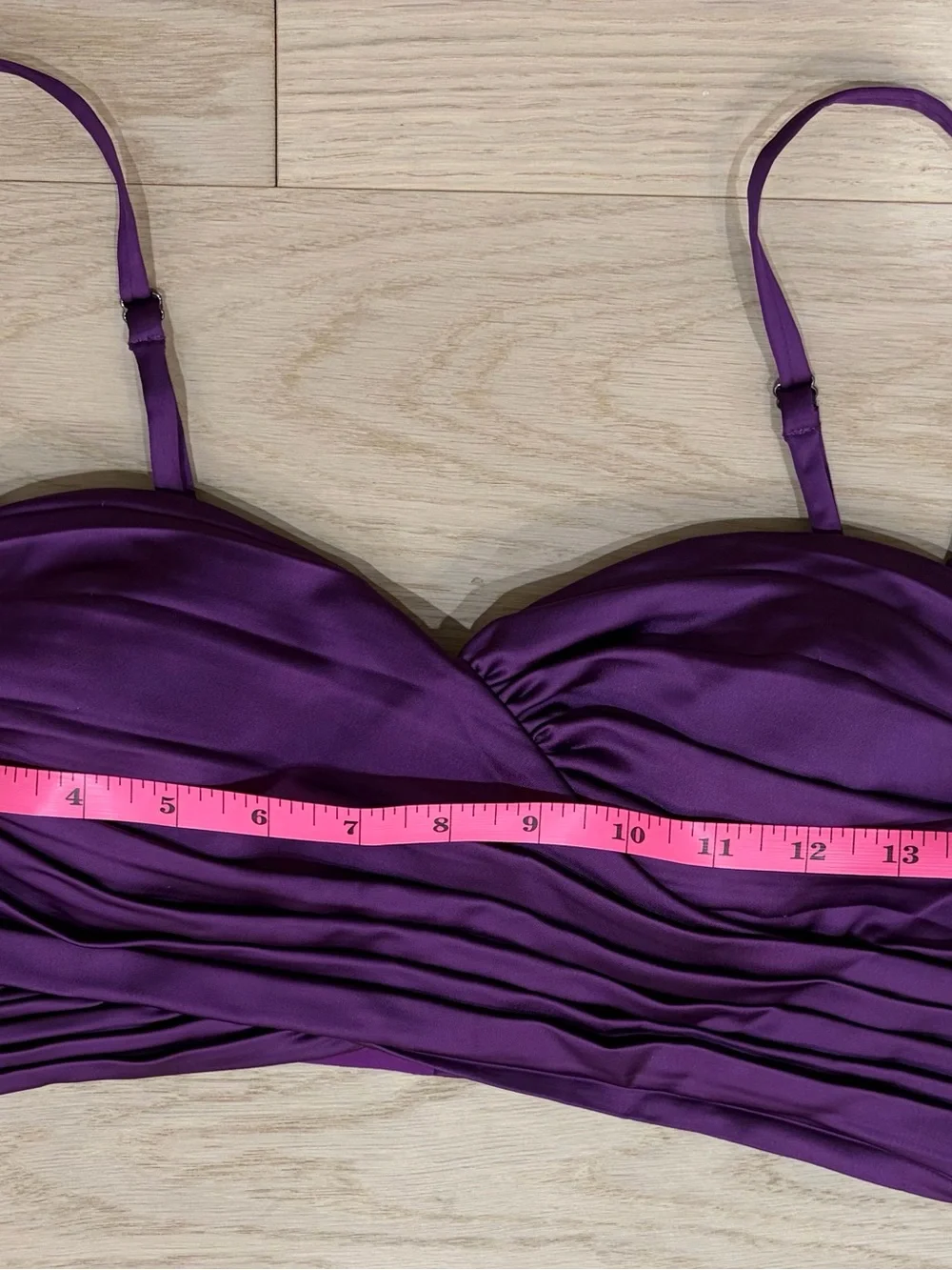NWT BCBGMaxAzria Purple Ruched Bustier corset Top size 6 - Picture 6 of 8
